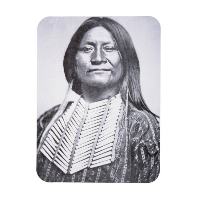 Comanche Tribesman, 1872 (b/w bild) Magnet (Vertikal)