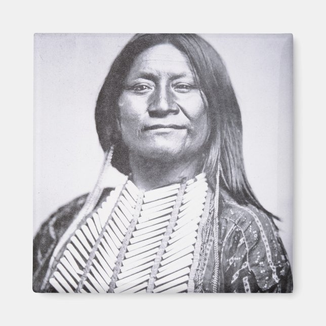 Comanche Tribesman, 1872 (b/w bild) Magnet (Framsidan)