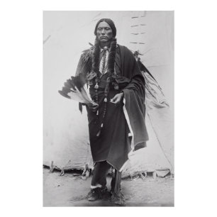 Comanche Warrior Chief Quanah Parker c. 1885 Fototryck