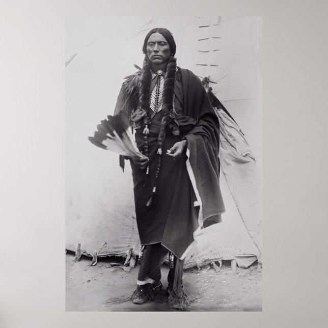 Comanche Warrior Chief Quanah Parker c. 1885 Poster (Framsidan)