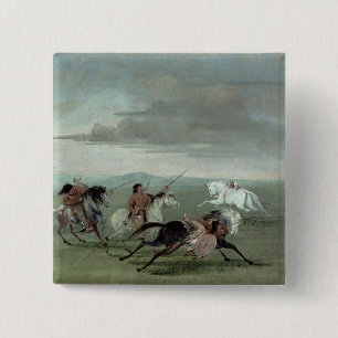 Comanchebedrifter av krigs- Horsemanship, 1834 Knapp