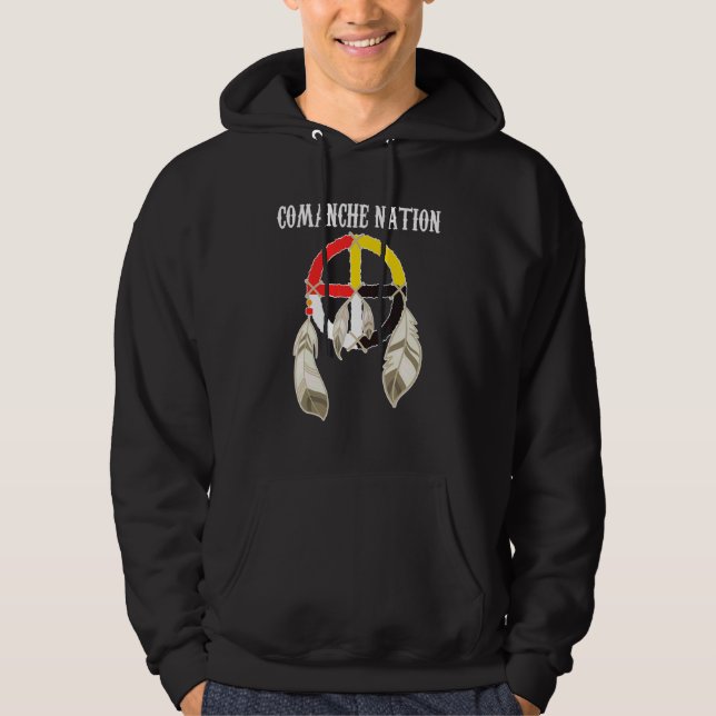 Comanchefolket Native American Indian Medicinvishe Hoodie (Framsida)