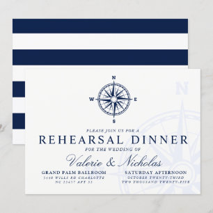 Comass Ro Bröllop Rehearsal Middag Inbjudningar