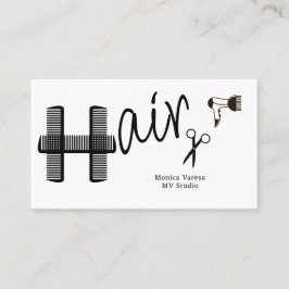 Comb Hair Stylist Hairdresser Flat Loyalty Card Lojalitetskort