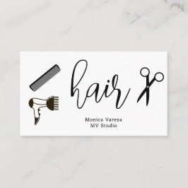 Comb Hair Stylist Hairdresser Flat Loyalty Card Lojalitetskort