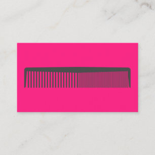 Comb   Hair Stylist   Shock rosa Visitkort