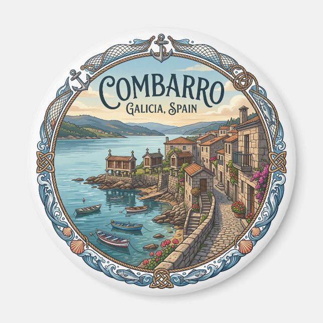 Combarro Poio Spanien Magnet (Framsidan)