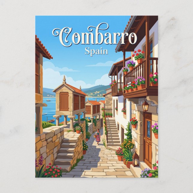 Combarro Spanien Vykort (Framsida)