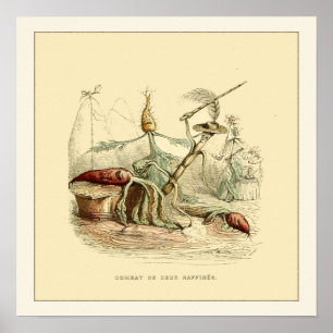 Combat De Deux Raffina av JJ Garland Poster