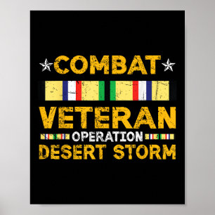 Combat Desert Storm Veteran Persian Krig Service R Poster
