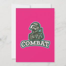 Combat Esports Emblem | Digital Warrior-logotyp Inbjudningar