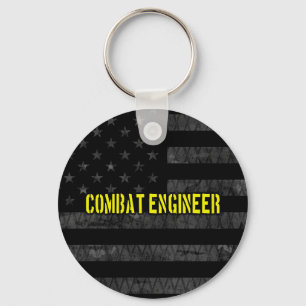Combat Ingenjör Subdued American Flagga Nyckelring