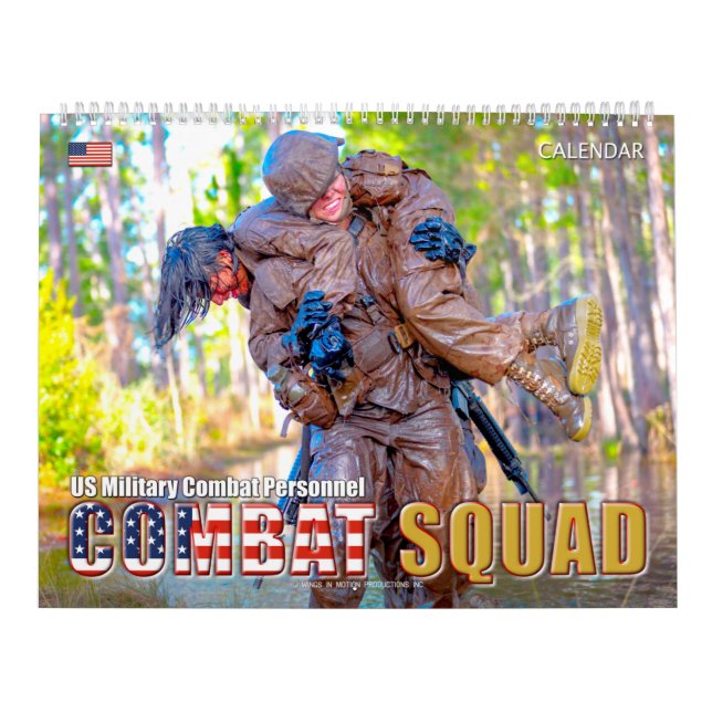 COMBAT SQUAD - amerikansk militär stridspersonal Kalender (Omslag)