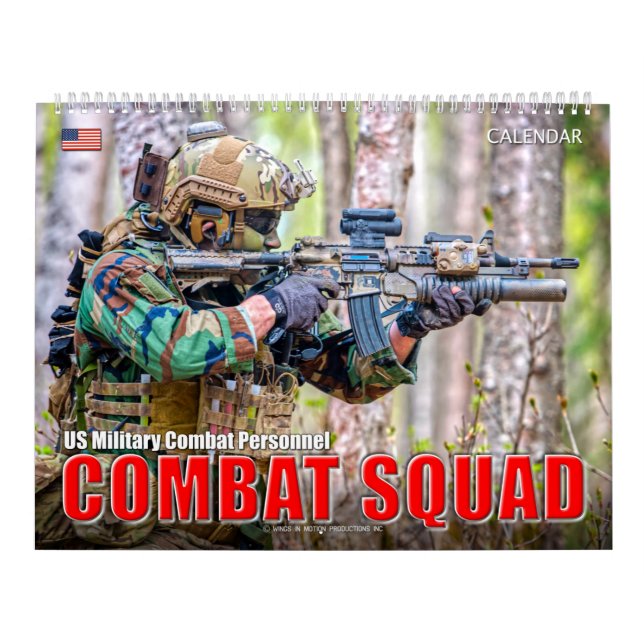 COMBAT SQUAD - amerikansk militär stridspersonal Kalender (Omslag)