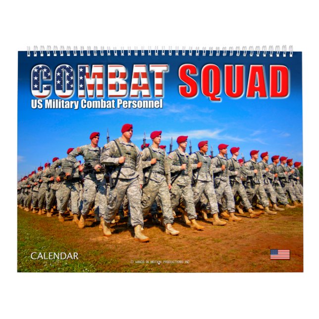 COMBAT SQUAD - amerikansk militär stridspersonal Kalender (Omslag)