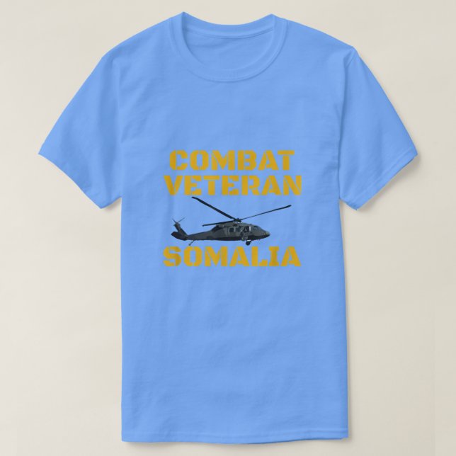 Combat Veteran Mogadishu Somalia Operation Restore T Shirt (Design framsida)