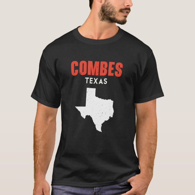Combes Texas USA State America Travel Texas T Shirt (Framsida)