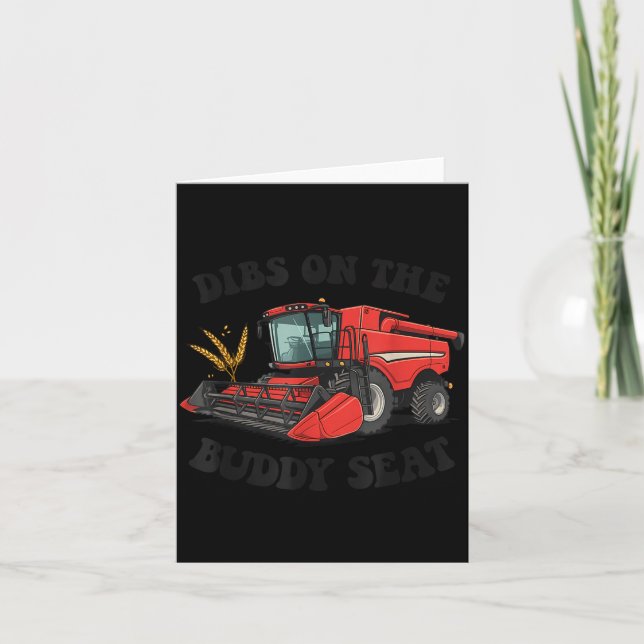 Combine Harvester Dibs On The Buddy Seat Kids Todd Kort (Framsida)
