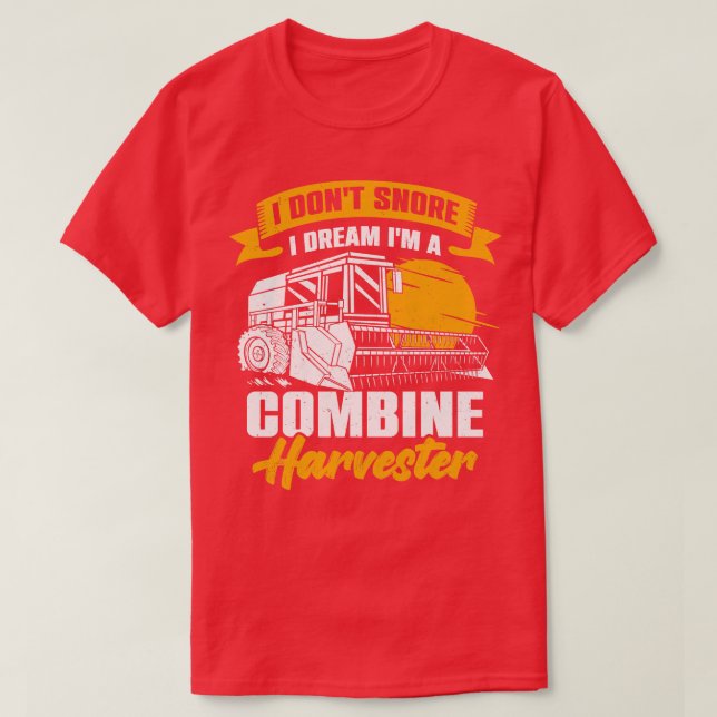 Combine Harvester Driver Farm Farmer Gift T Shirt (Design framsida)