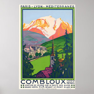 Combloux Chamonix Megeve Alperna Frankrike Poster