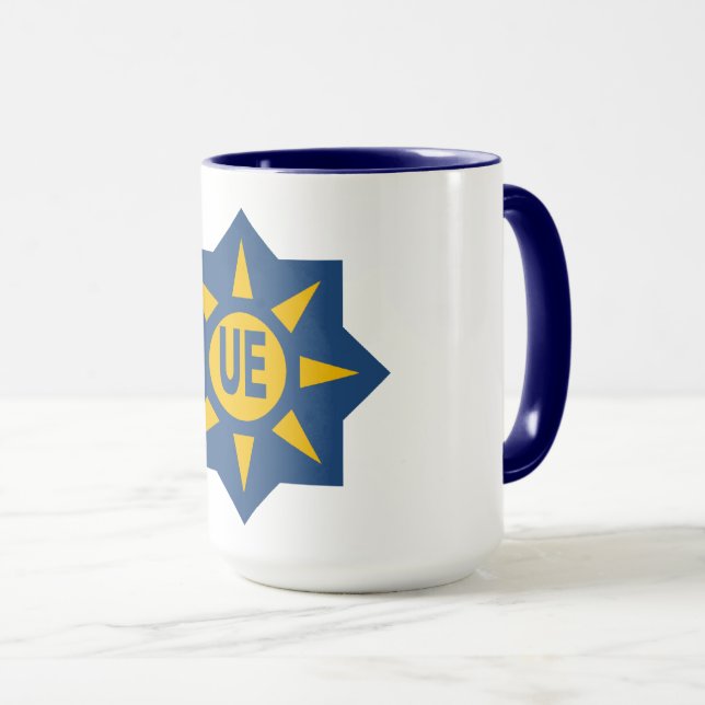 Combo mug  444 g blanc/ bleu marine  UE Mugg (Framsida höger)