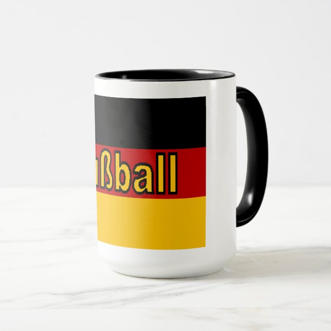 Combo Mug 444 ml  blanc/noir  ALLEMAGNE  FOOTBALL Mugg (Framsida höger)