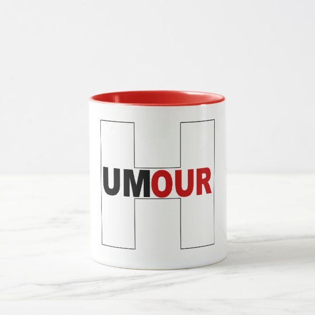 Combo mug rouge HUMOUR  Mugg (Center)