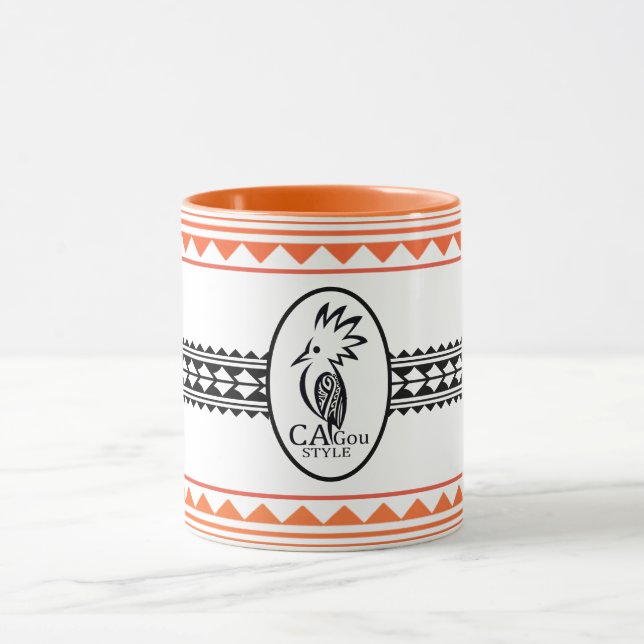 Combo mug Tribal cagou Style orange Mugg (Center)