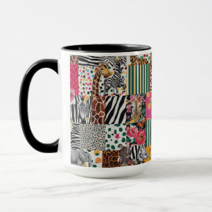 Combo Mugg 15 oz - färgfull Safari Animal Print