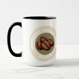 Combo Mugg, 15 oz, Kärlek Coffee Black Mugg