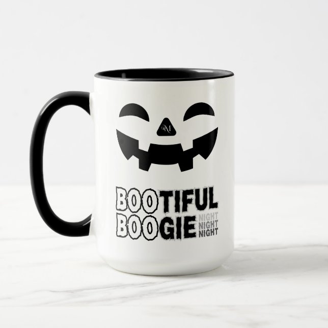 Combo-mugg 45cl : HALLOWEEN-ansikte Mugg (Vänster)
