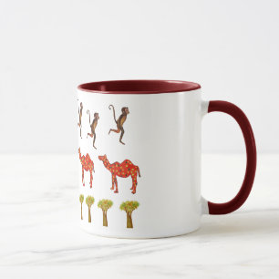 Combo Mugg i African Animals Cute Illustration