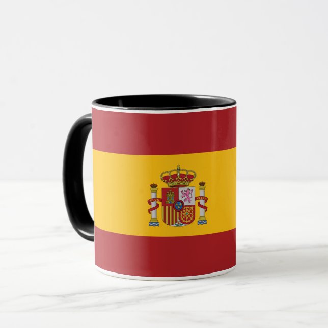 Combo Mugg i Konungariket Spanien Flagga (Framsida vänster)