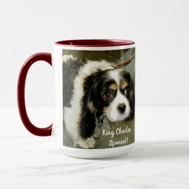 Combo Mugg! Kung Charles Spaniel England Mugg (Vänster)