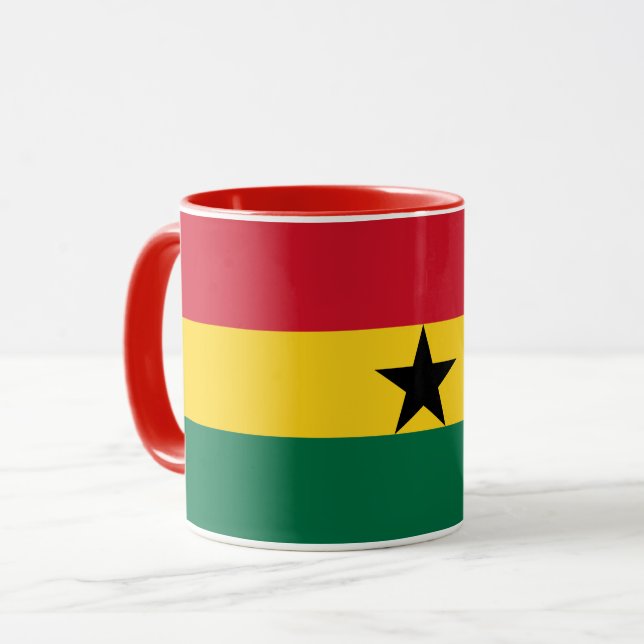 Combo Mugg med flagga Ghana (Framsida vänster)
