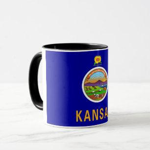 Combo Mugg med flagga Kansas, Förenta staterna