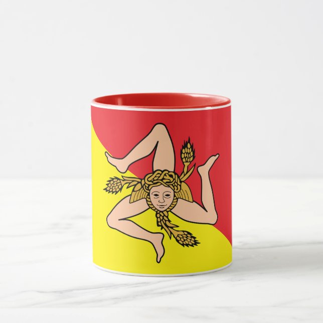 Combo Mugg med flagga Sicilien, Italien (Center)