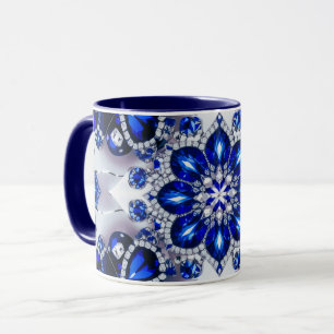 Combo Mugg med White Blue Färg