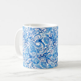 Combo Mugg - Paisley i Blue and White