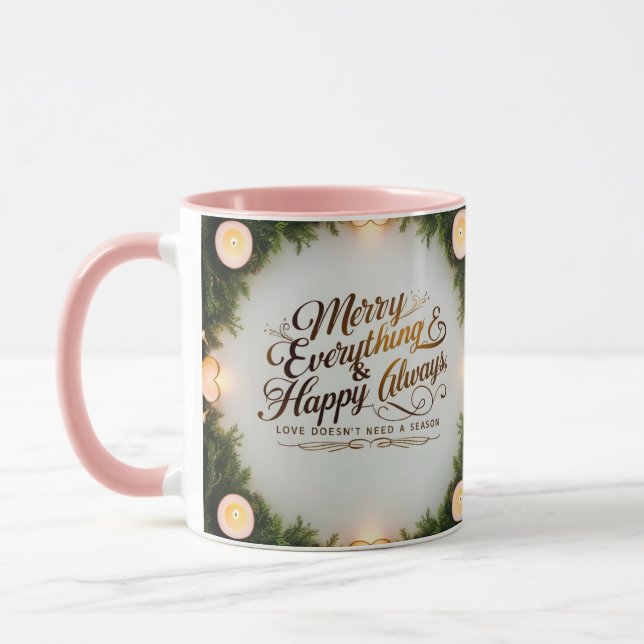 Combo Muggset – Mysig Ljusstake Julpresent Mugg (Vänster)