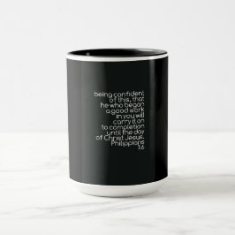 Combo Philippians1:6 för mugg 15oz