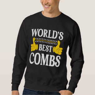 Combs Surname Funny Team Family Efternamn World's Lång Ärmad Tröja