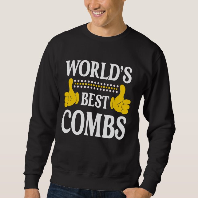 Combs Surname Funny Team Family Efternamn World's Lång Ärmad Tröja (Framsida)