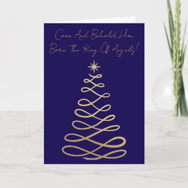 Come And Behold Him | Christmas Greeting Card Kort (Framsida)