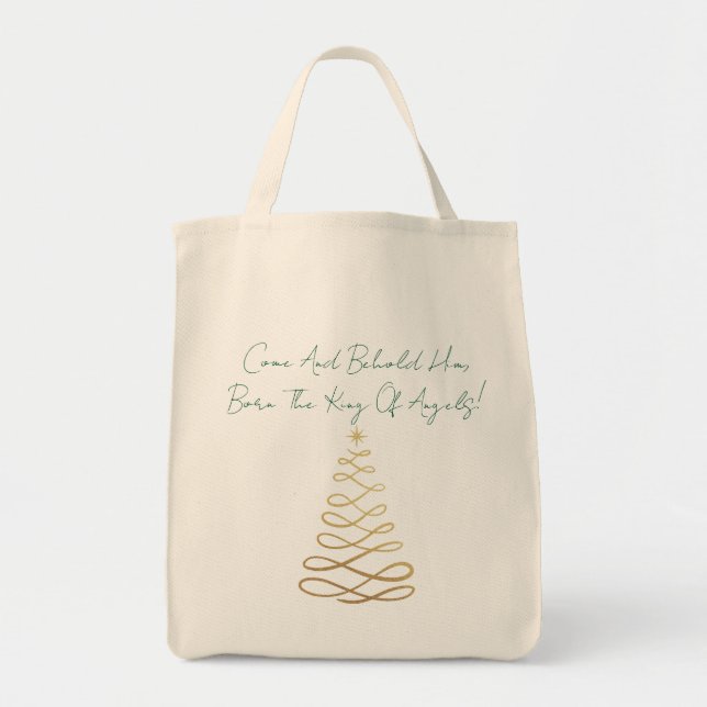 Come And Behold Him | Christmas Tote Bag Tygkasse (Framsidan)