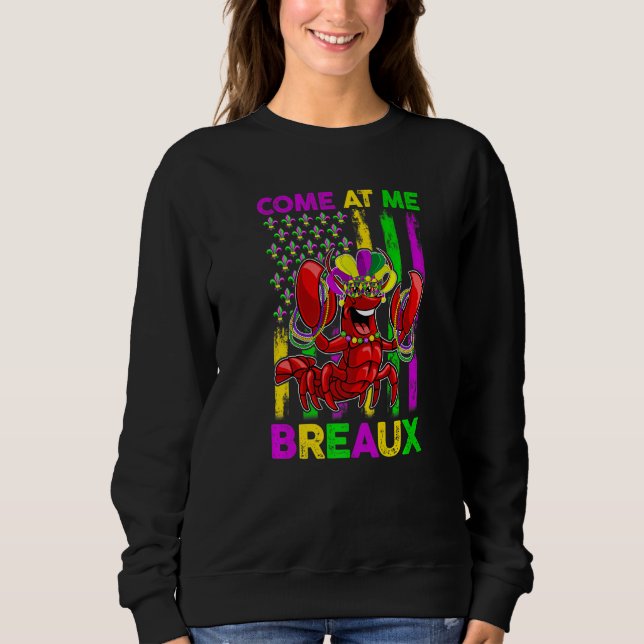 Come At Me Breaux Funny Crawfish Mardi Gras Jester T Shirt (Framsida)