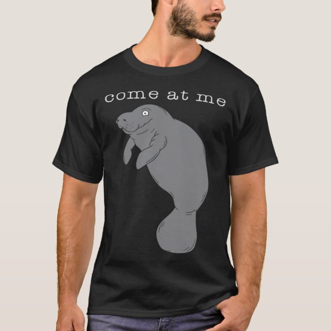 Come At Me Sea Cow Cute T Shirt (Framsida)