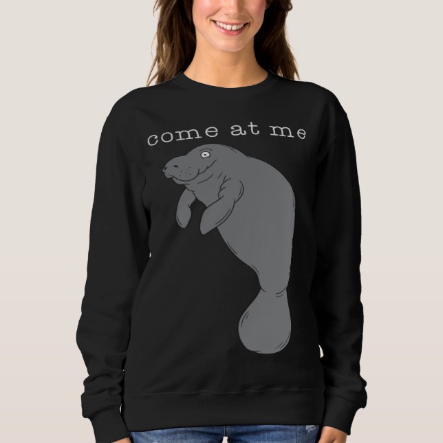 Come At Me Sea Cow Cute T Shirt (Framsida)