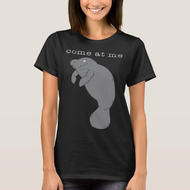 Come At Me Sea Cow Cute T Shirt (Framsida)
