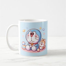 Come Come Cat And Doraemon Kaffemugg